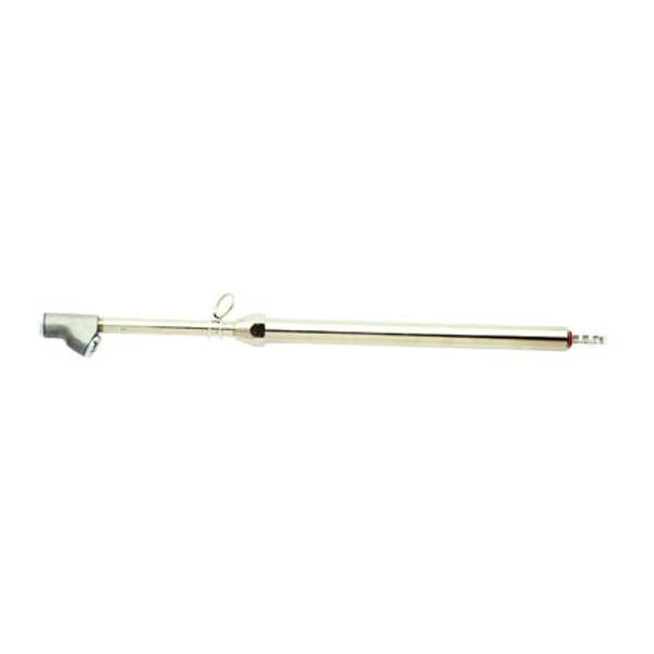 Dual Head Chuck Service Gauge, Brass Straight Foot, 10-160 PSI