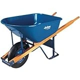 Steel Wheelbarrow, Flat Free Tire, 6 Cu. Ft.
