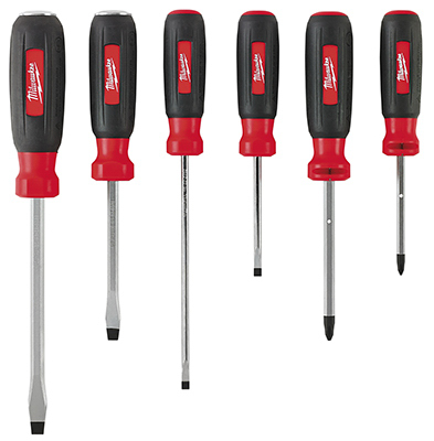 48-22-2006 6-piece Screwdriver Set With Steel And Rubber Grip