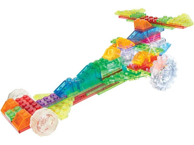 Lighted Construction Toy 6-in-1 Top Fuel Dragster Kit Zd130b Multicolor