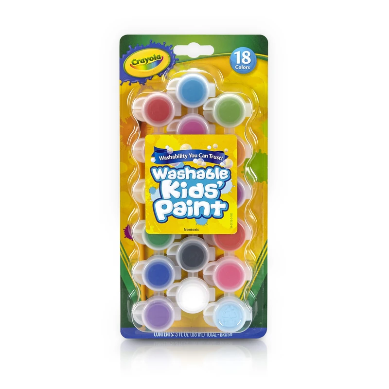 Washable Paint Set, 18 Colors