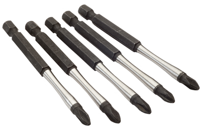 Shockwave #2 Phillips Power Bit, 3-1/2 In., 5-Pk.