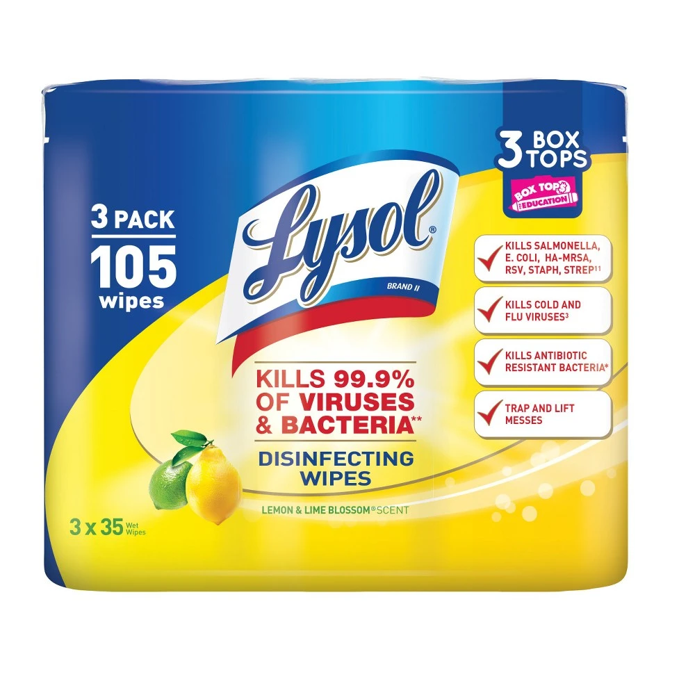 Disinfecting Wipes, Citrus Scent, 35-Ct. Each, 3-Pk.
