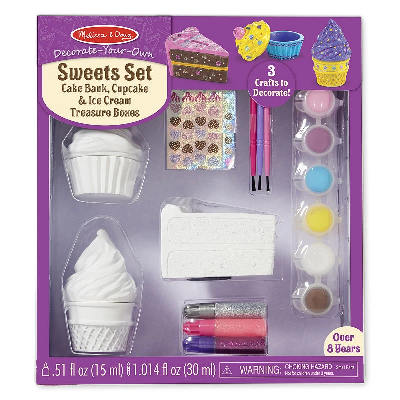 Decorate-your-own Sweets Craft Kit With 2 Treasure Boxes And Cake Bank