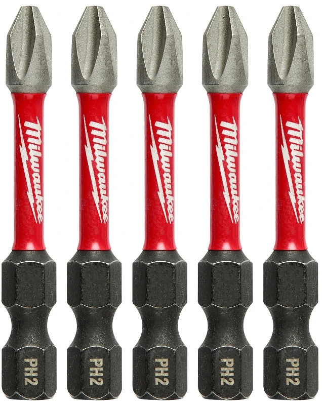 Shockwave #2 Phillips Insert Bits, 2 In., 5-Pk.
