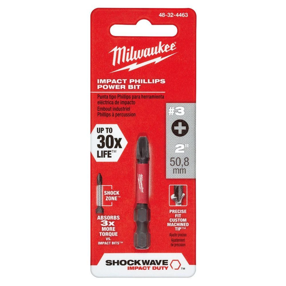 Shockwave #3 Phillips Power Bit, 2 In.