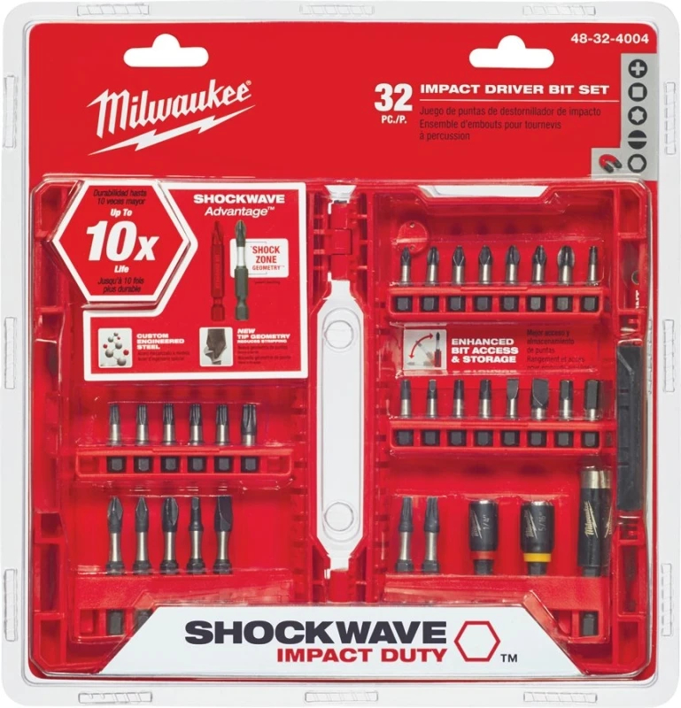 Shockwave Impact Duty Screwdriver Bit Set 32-piece With Magnetic Nut Drivers