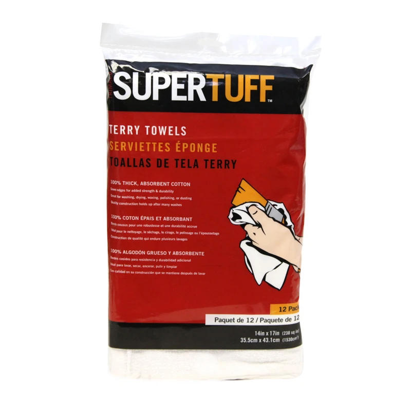 Trimaco Super Tuff Cotton Cleaning Cloth 17 in. W x 14 in. L 12 pk