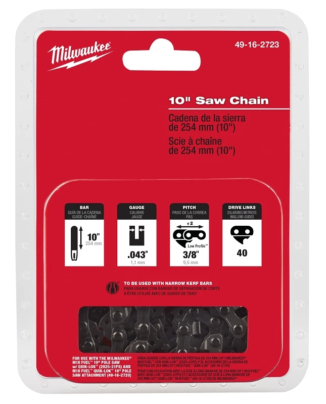 10 In. Replacement Chainsaw Chain 40 Links Model 49-16-2723