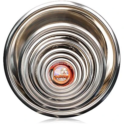 Stainless Steel Dog Dish, Mirror Finish, 1 Pt.