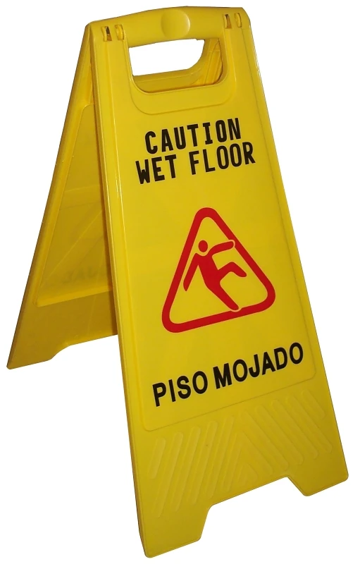 Chickasaw & Little Rock 628 Bi-lingual Wet Floor Sign, Caution Wet Floor, Piso Mojado