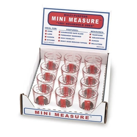 Mini Measure Multi-purpose Measuring Cup Shotglass - Red, 12 Ounces