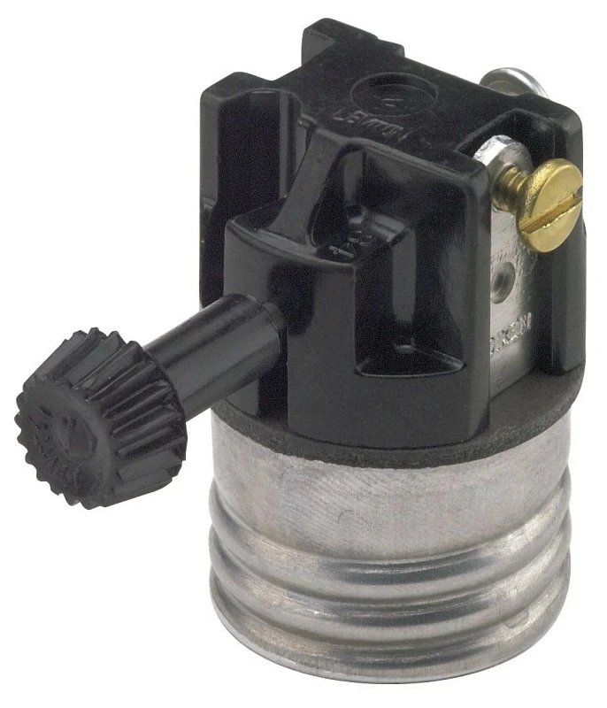 Leviton Aluminum Turn Knob Socket 1 pk