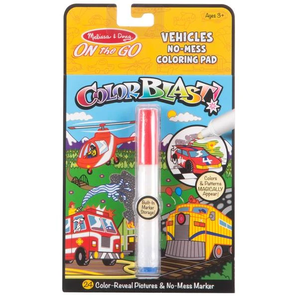 On The Go Colorblast Vehicles Activity Pad, Early Education Development, Medium Size
