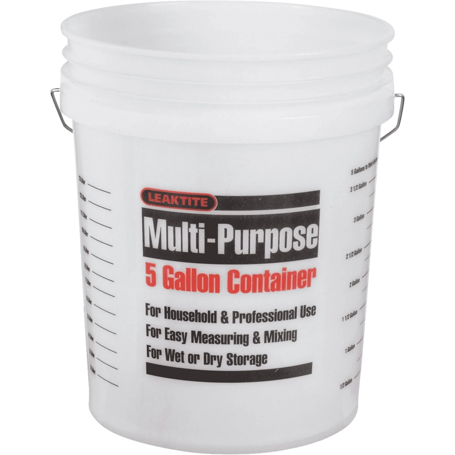 Multi Purpose Paint Pail, Clear, 5 Gallons
