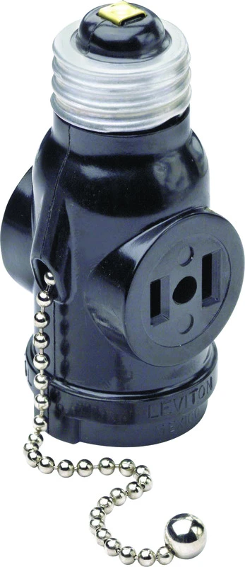 Leviton Plastic Lampholder 1 pk