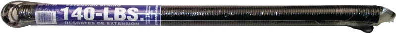 Sectional Garage Door Extension Spring with Safety Cable, Red Tip, 140 Lbs.