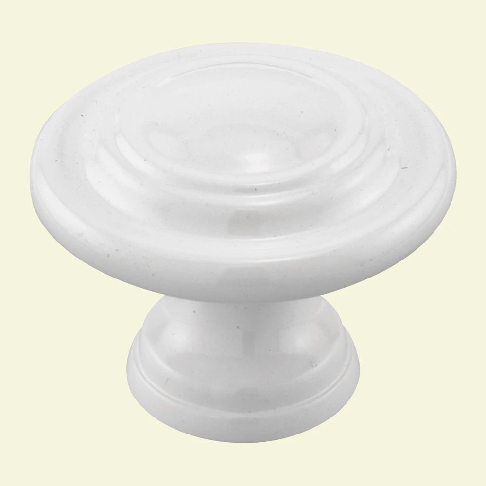 Bi-Fold Door Knob, White Finish