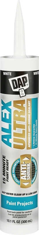 Alex Ultra Anti-Shrink Advanced Sealant, White, 10.1 oz.