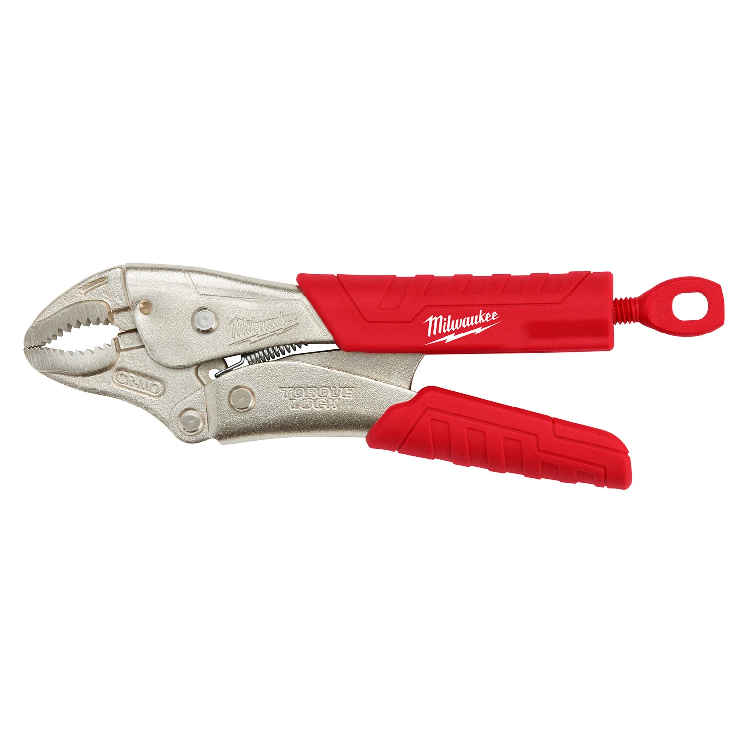 Torque Lock Curved Jaw Locking Pliers, Overmold Grips, 7 In.