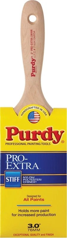 Pro-extra Swan 3 In. Stiff Flat Wall Brush - Model 144400730