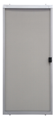 Sliding Patio Screen Door, Steel, White, Adjustable Height, 30-In. Wide