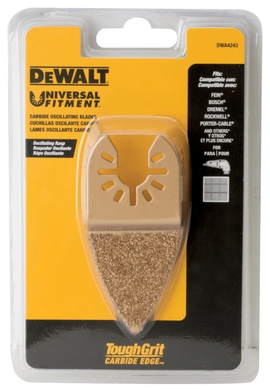 Oscillating Tool Grout Removal Blade, Flush-Cut Finger, Universal