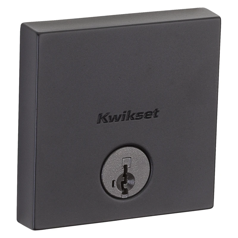 SmartKey Deadbolt Lock, 3 Faceplates, Black