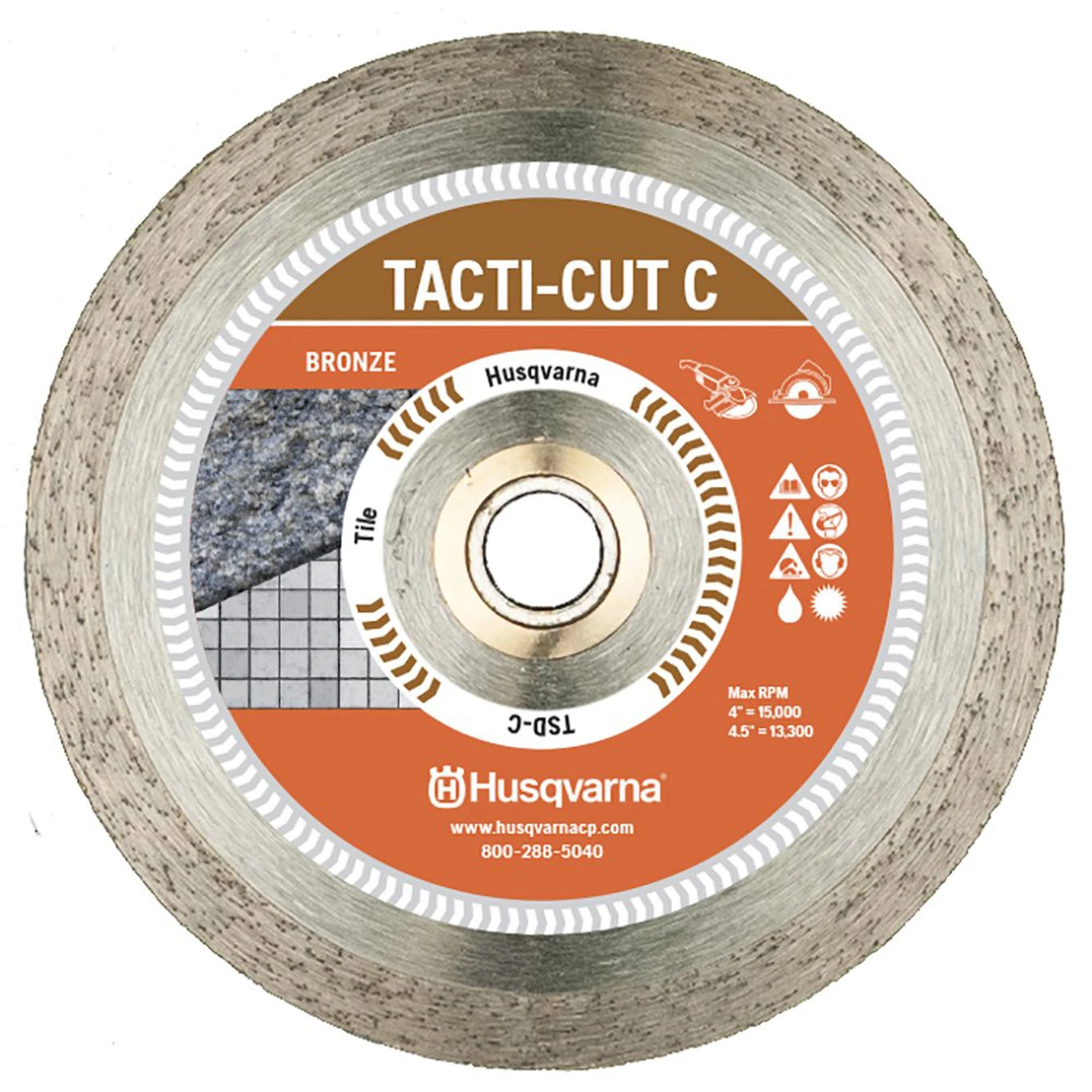 TSD-C Continuous Rim Tile Circular Saw Blade, 4 In.