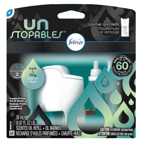 PLUG Unstopables Odor-Eliminating Air Freshener Starter Kit & Refill, Fresh Scent