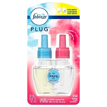 PLUG Odor-Eliminating Fade Defy Air Freshener Refill, Downy April Fresh Scent