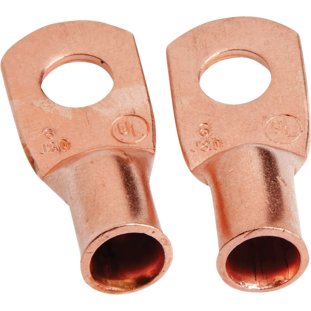 Forney 6 in. L x 1.88 in. W Welding Cable Lug Copper 2 pc.