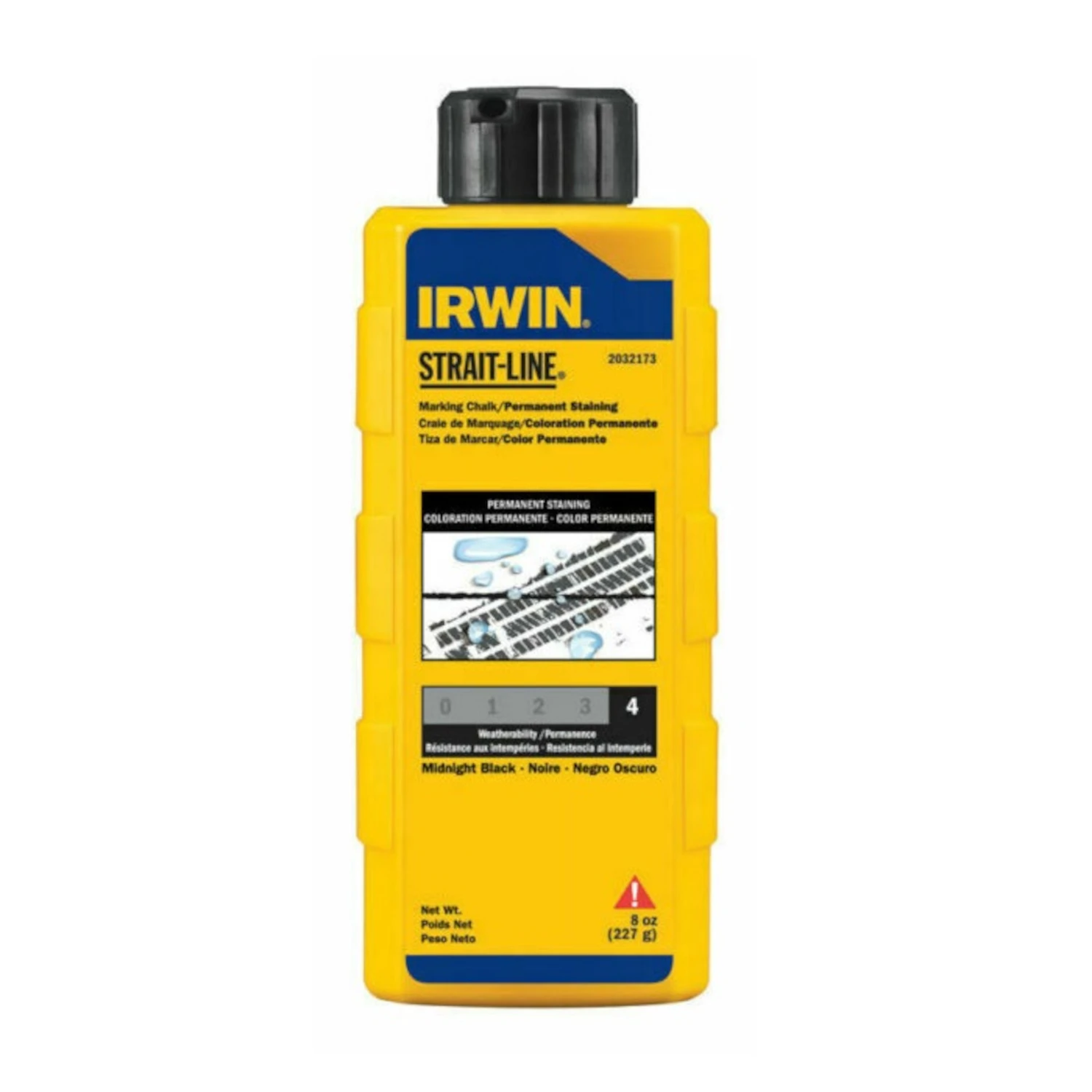 Permanent Marking Chalk, Midnight Black, 6 oz.