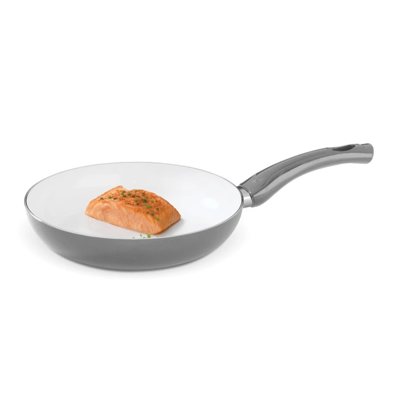 Bialetti Aeternum Aluminum Saute Pan 10 in. Silver/White