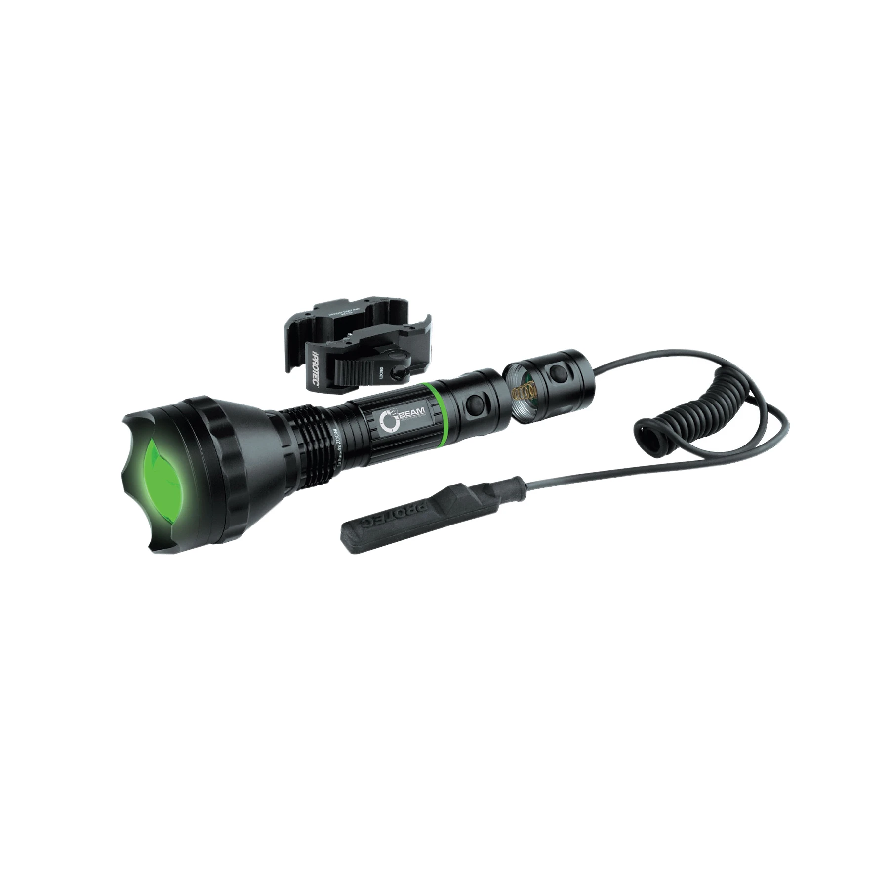 Iprotec 300 Lumens Black Led Tactical Flashlight Model 6008 With Aaa Battery