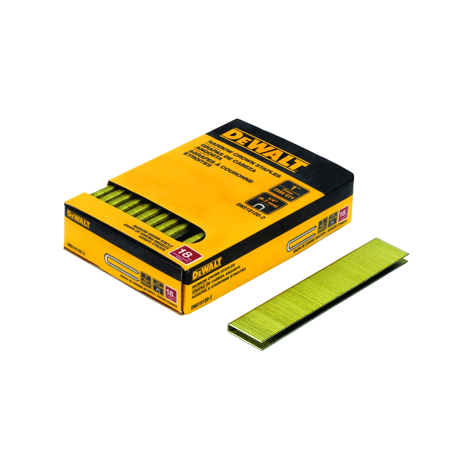 1/4 in. x 1 in. 18-Gauge Glue Collated Crown Staple (2500-Pieces)