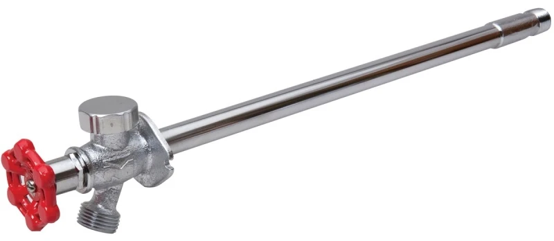 Anti-Siphon Frost Free Sillcock Valve, Brass, Multi Turn, 1/2 x 3/4 x 6 In.