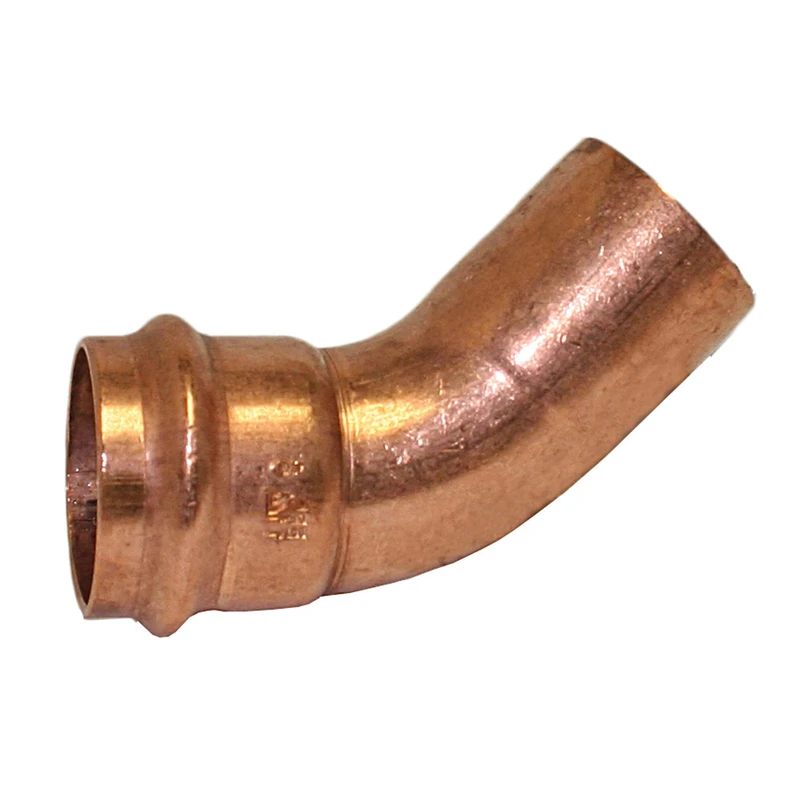 3/4 In. FTG by Press Copper Pipe Elbow, 45 Degrees