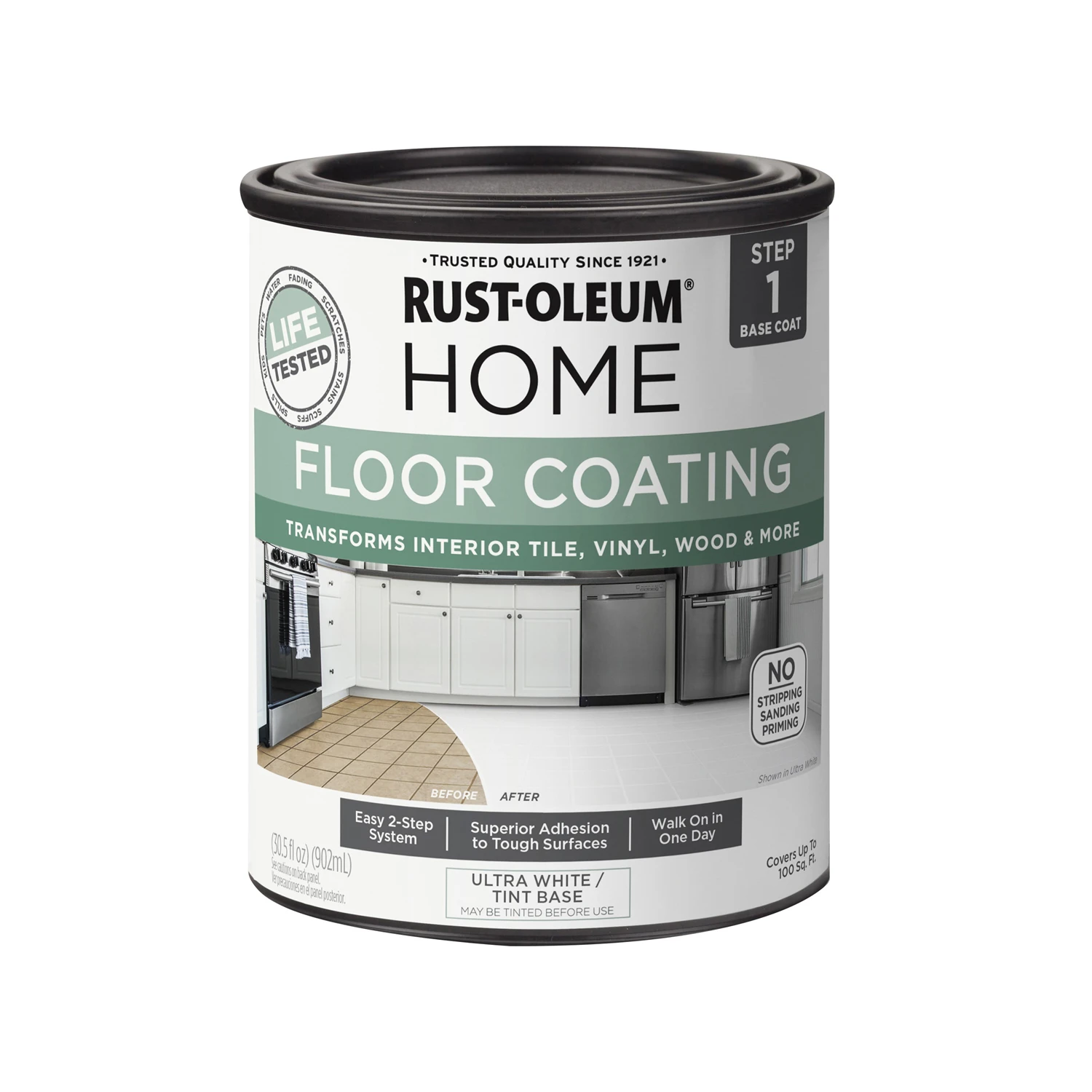 HOME Flooring Base Coat, Step 1, Ultra White Tint, Qt.