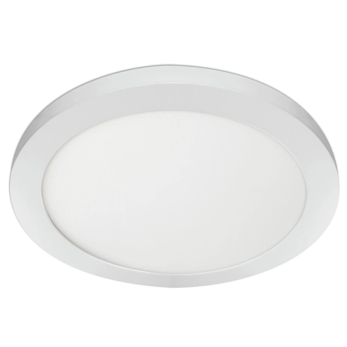 LED Edge-Lit Flat Panel Recessed Ceiling Light Kit, Flush Mount, White, Dimmable 1650 Lumens, 22.5 Watt, 15 In. Round