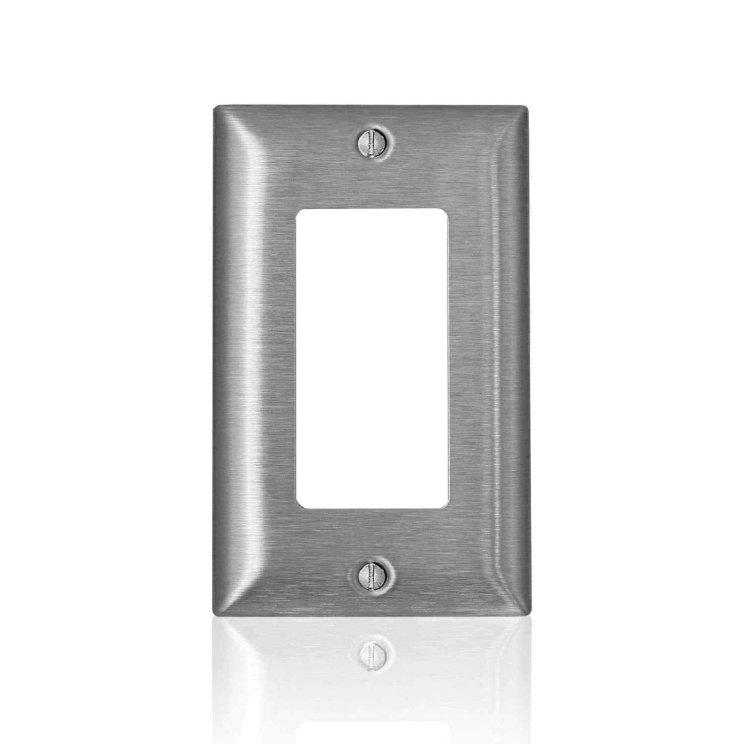 Leviton 3004817 C-Series Stainless Steel 1 Gang Metal Decora-GFCI Wall Plate