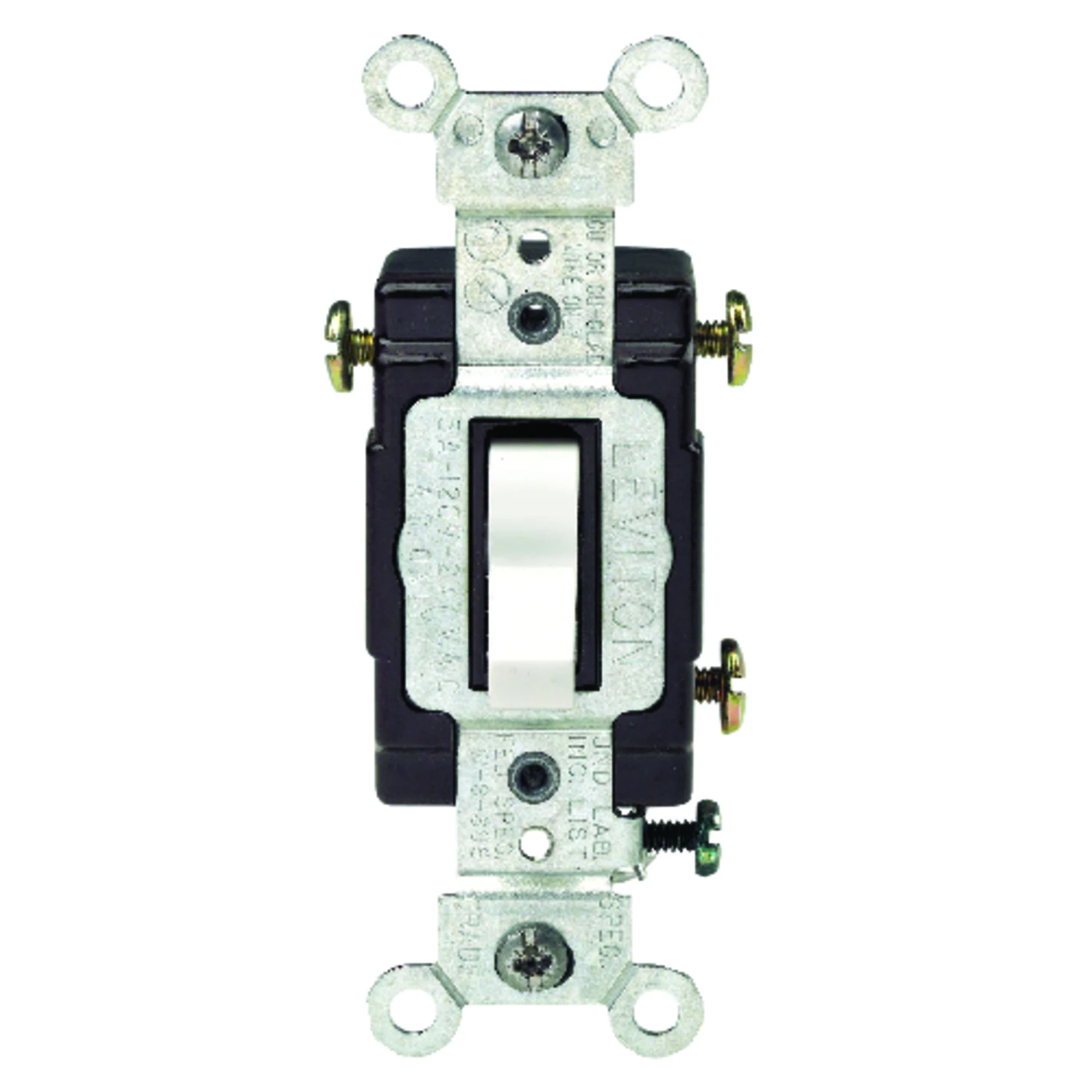 15 Amp Commercial Grade 3-Way Lighted Handle Toggle Switch, White