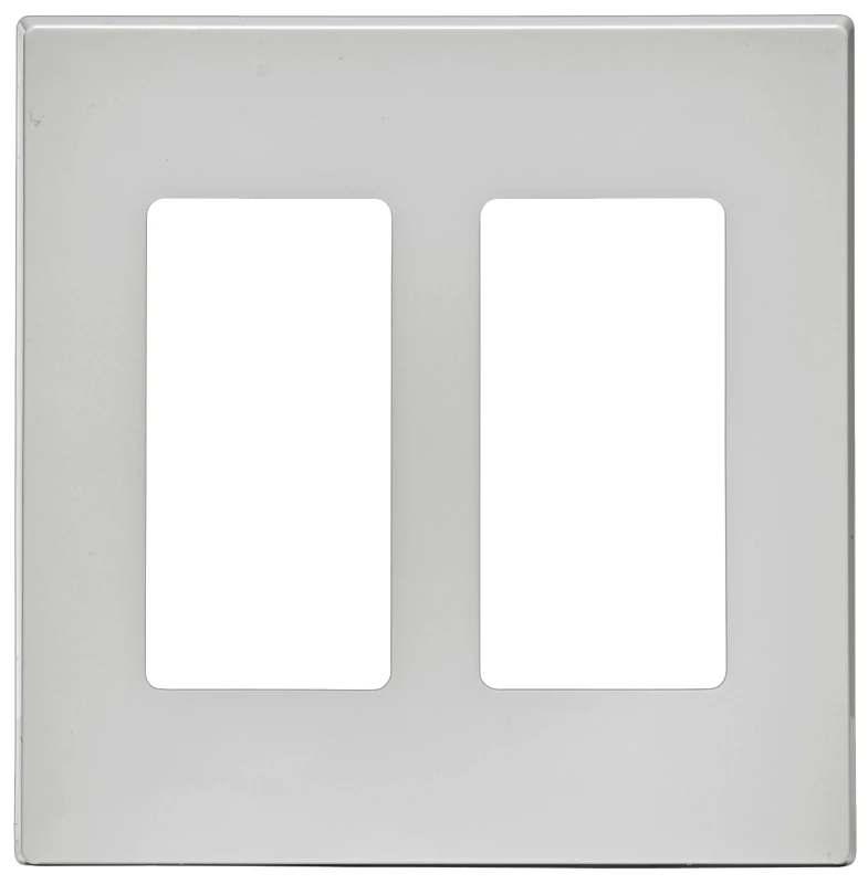 Decora Plus 2-gang Screwless Polycarbonate Wall Plate, White