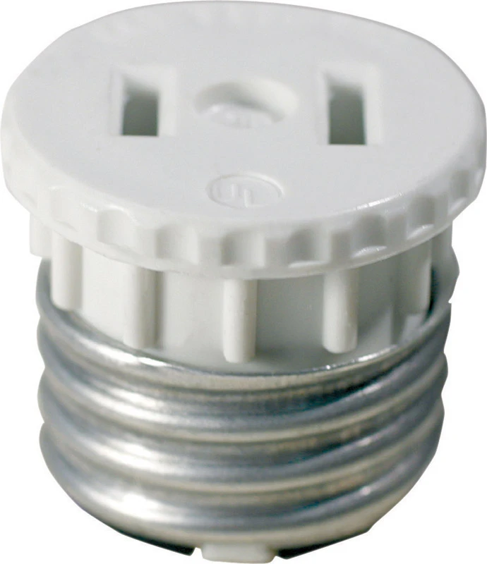 Leviton Plastic Socket Adapter 1 pk