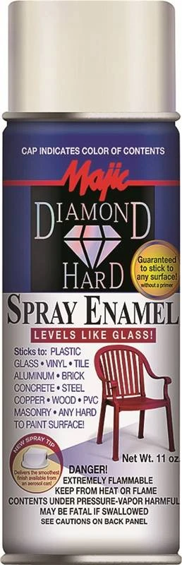 Diamondhard Spray Paint, Satin White, 11 oz.