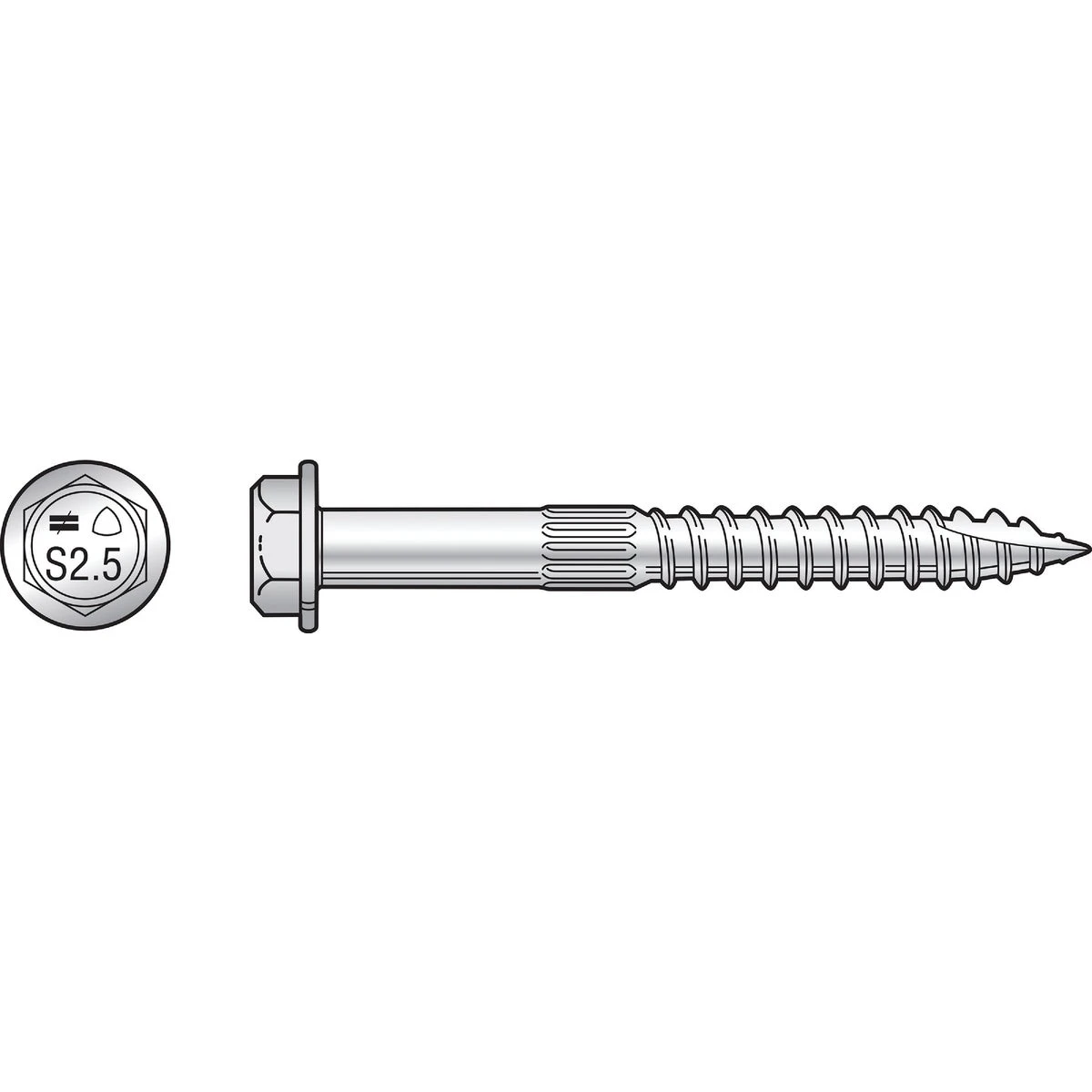 Simpson Strong Tie 1/4 In. x 2-1/2 In. Wood Screw (200 Ct.)