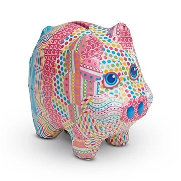 Decoupage Made Easy Piggy Bank Craft Kit With Stickers
