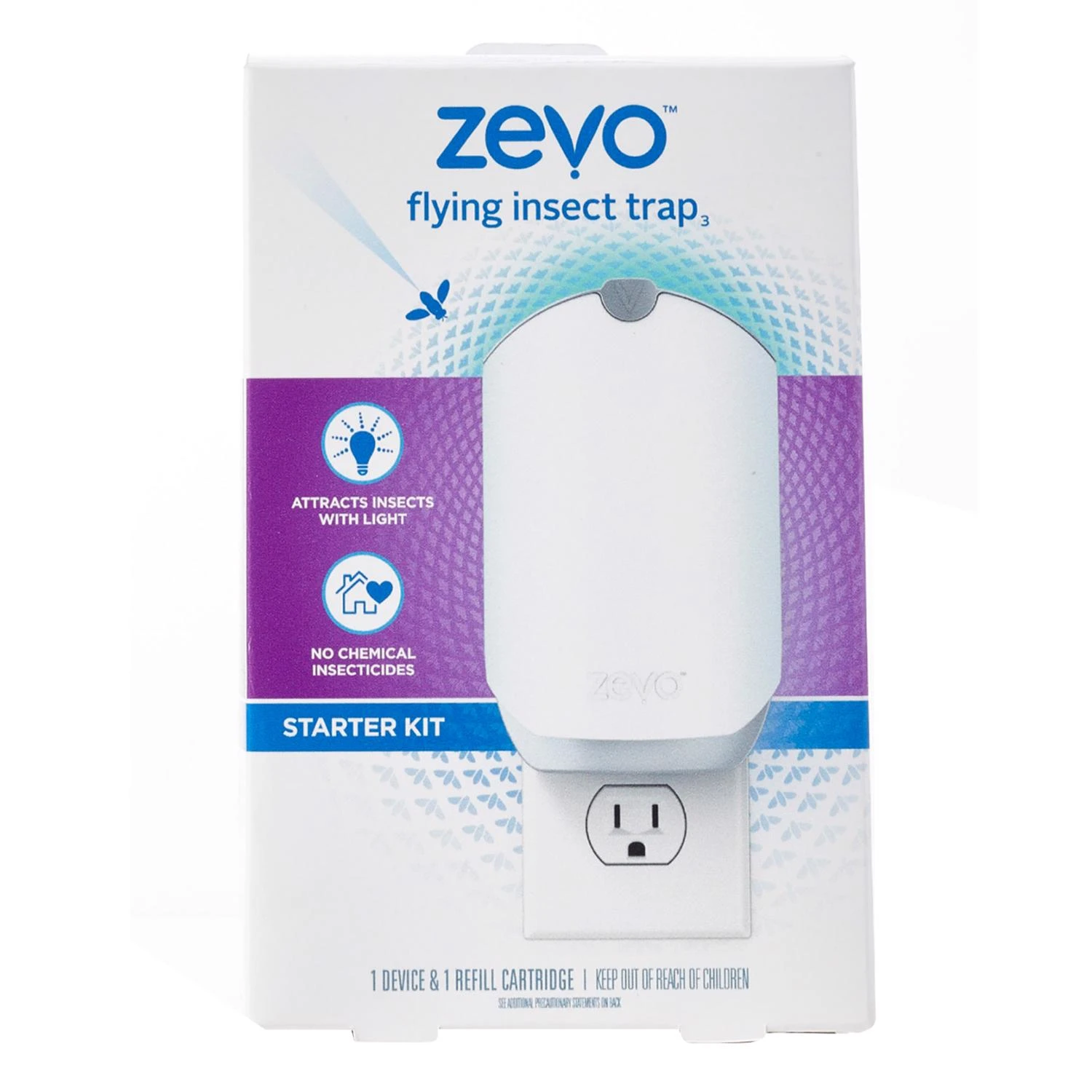 Flying Insect Fly Trap, Plug-In Base + 1 Cartridge