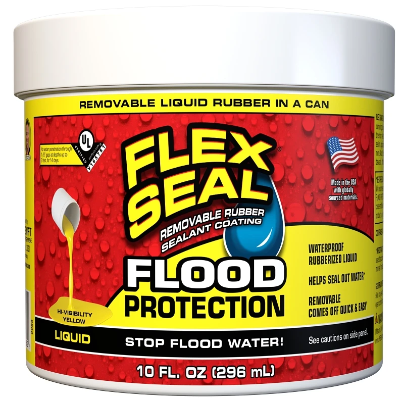 Flex Seal Flood Protection Removable Liquid Rubber, Yellow, 10 oz. Can