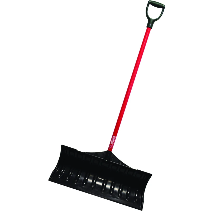 Snow Pusher, Fiberglass D-Grip Handle, 27 In. Blade
